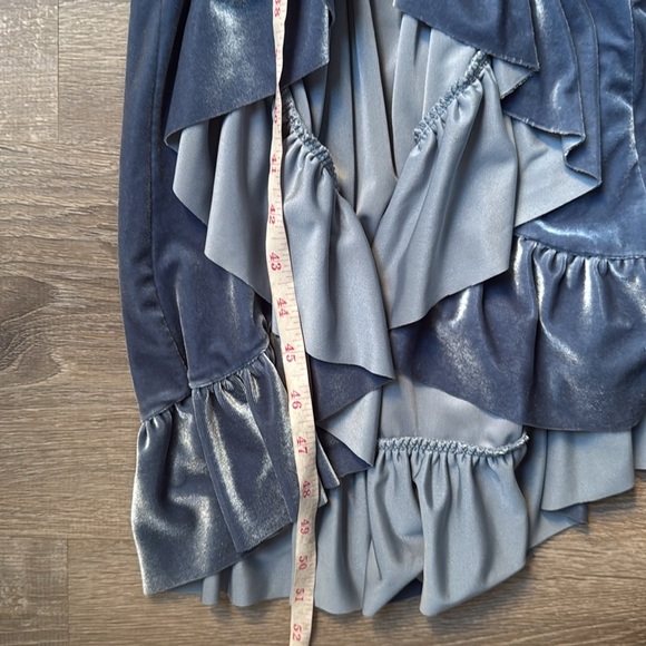 MISA Los Angeles Selina Dress in Blue Velvet Small - Picture 13 of 13